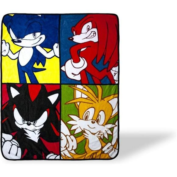Sonic The Hedgehog Warhol Throw Blanket45 x 60 Inch Large Fleece Blanket